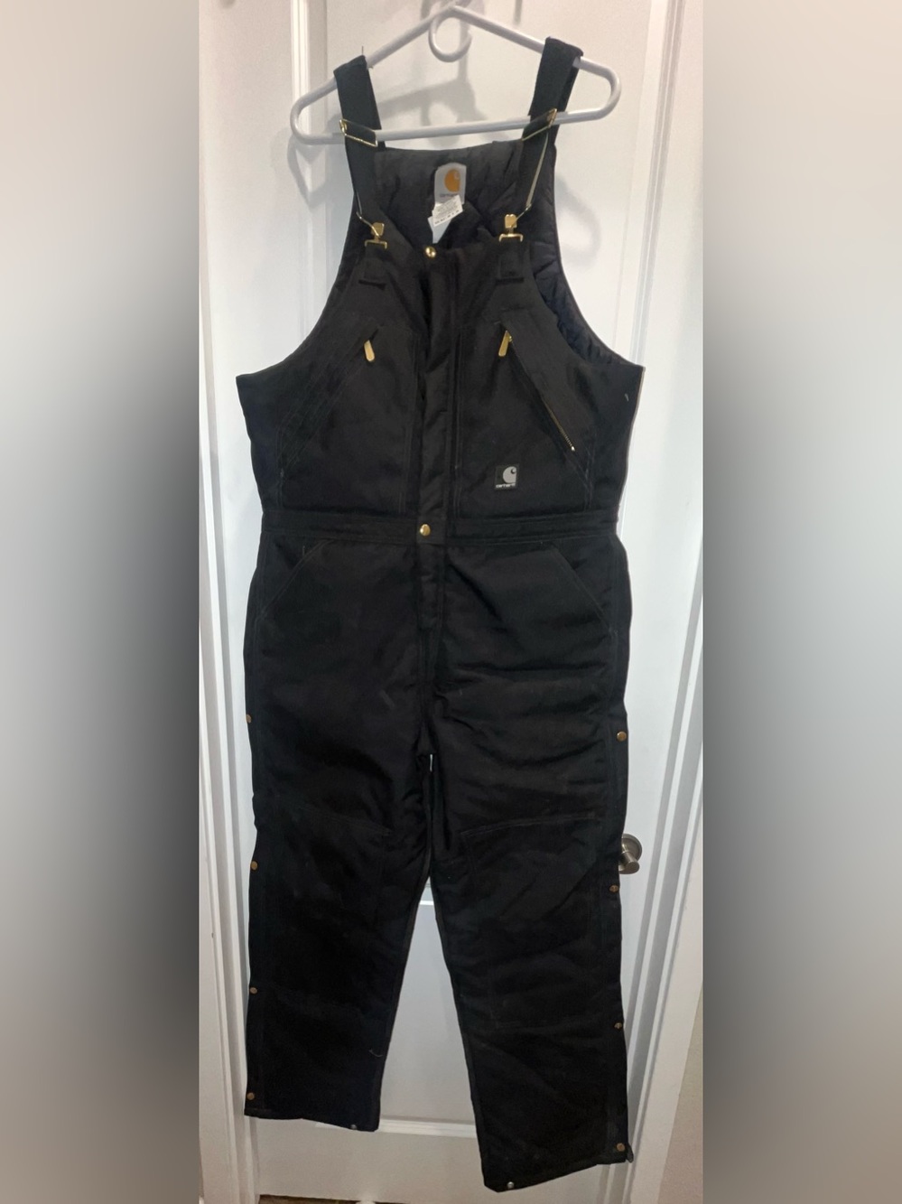 Carhartt Extremes Yukon Arctic R33 Black Insulated Bib Overalls Men's